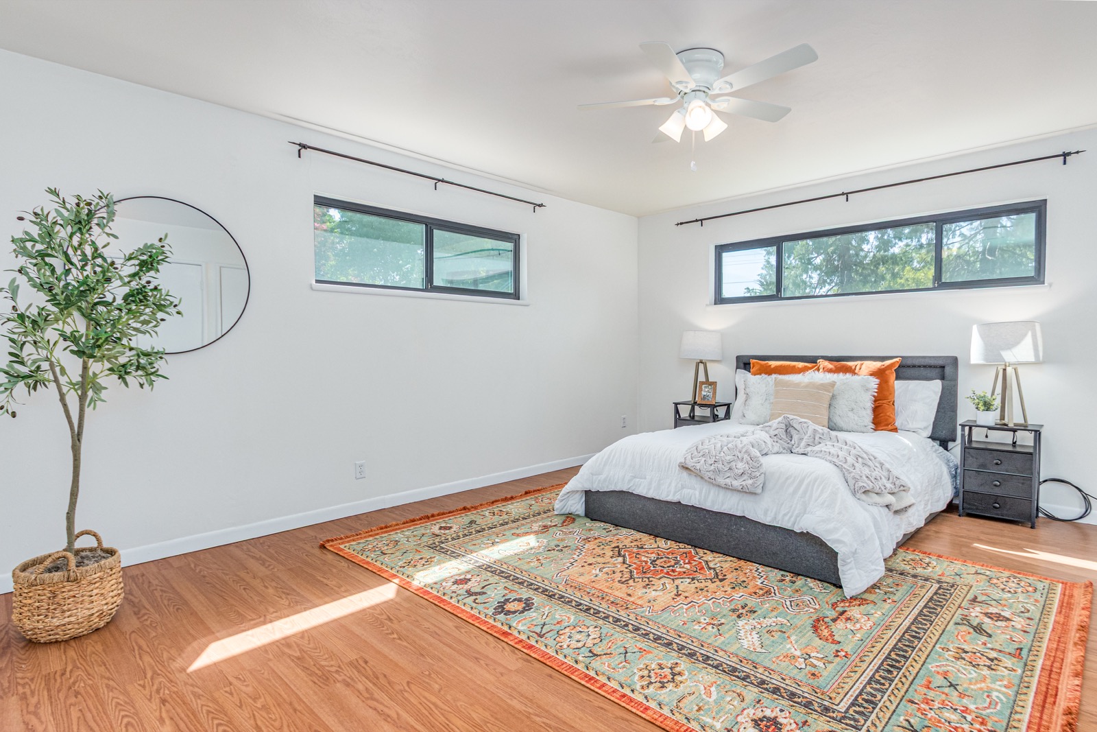 Master bedroom after staging