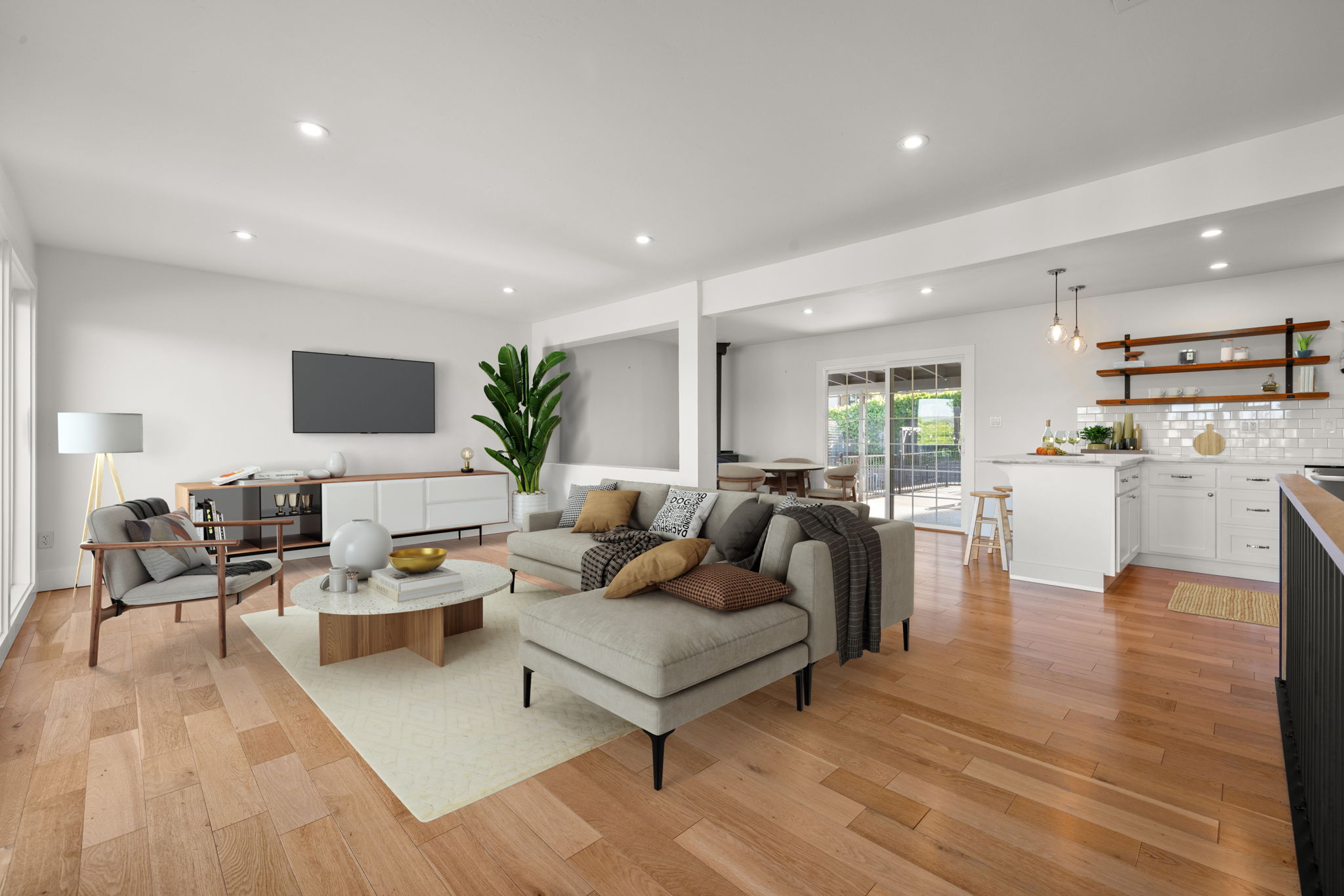 Living room after virtual staging